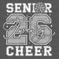 Senior Cheer Mom 2026 Silver Black Ready to Press Transfer Instant Peel DTF Transfer