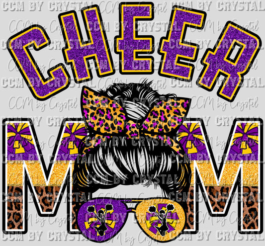 Cheer Mom Purple Ready to Press Transfer