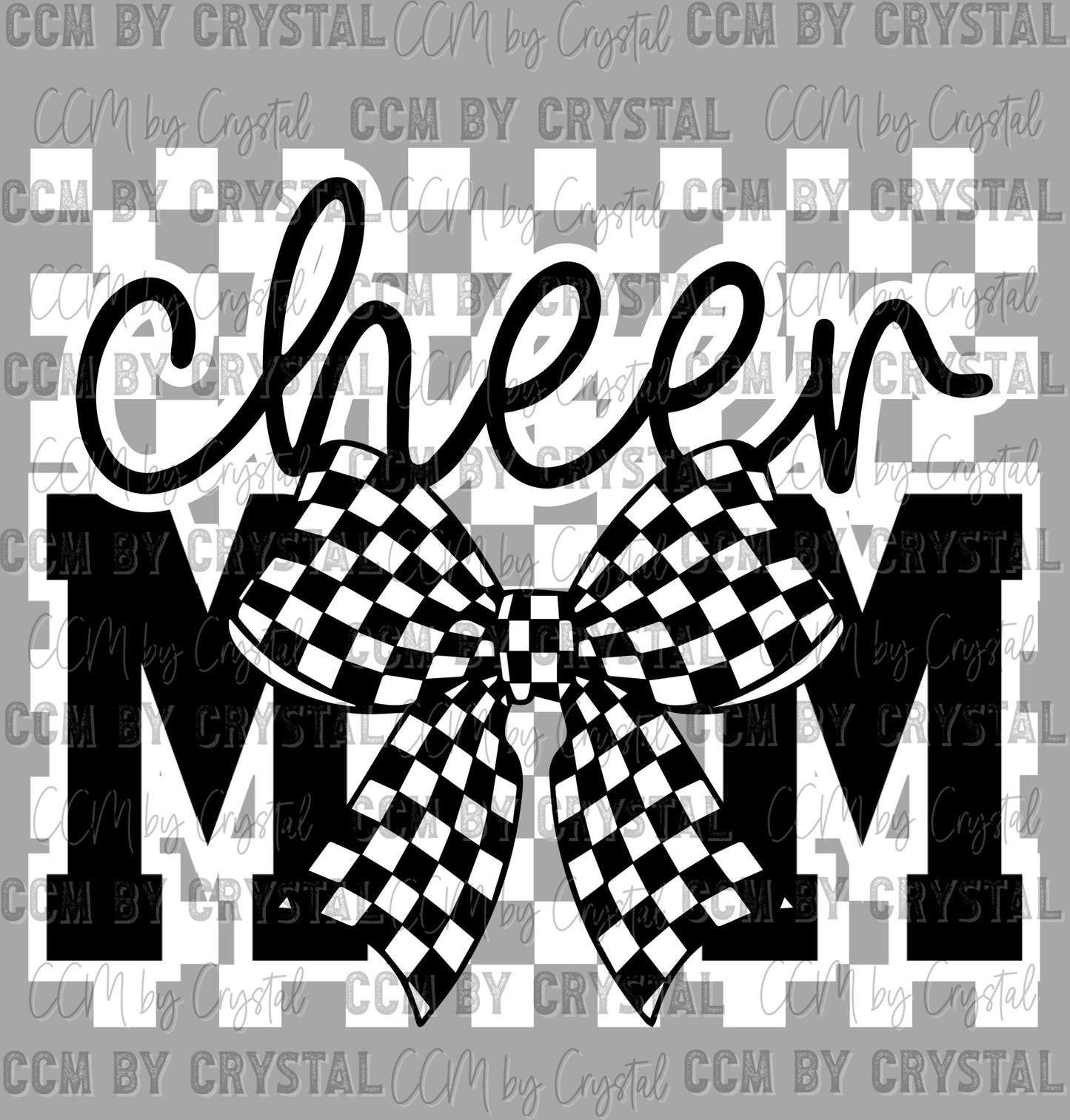 Checkered Cheer Mom Ready to Press DTF Transfers