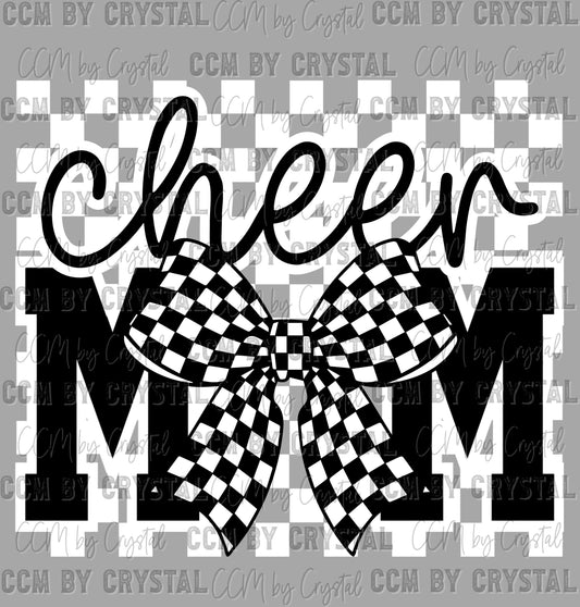 Checkered Cheer Mom Ready to Press DTF Transfers