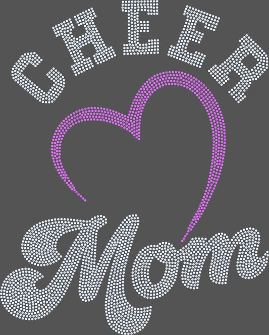 Cheer Mom 11" Wide 2- Color Spangle Transfer
