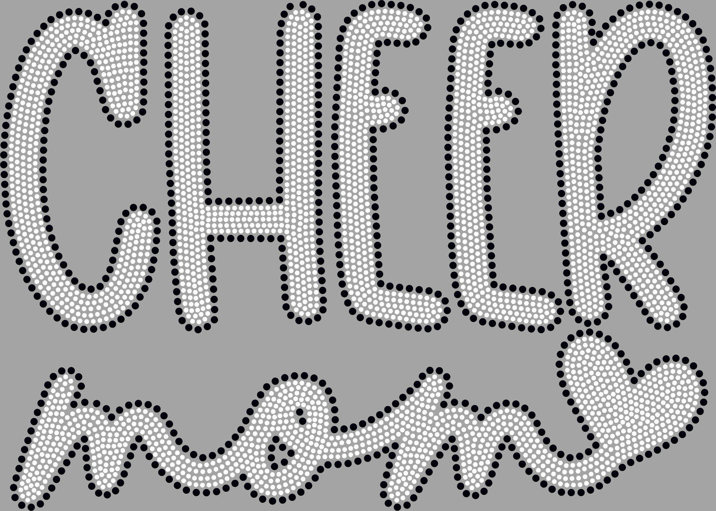 Cheer Mom Approximately 11" wide Spangle Transfer