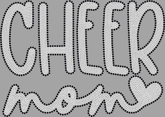 Cheer Mom Approximately 11" wide Spangle Transfer
