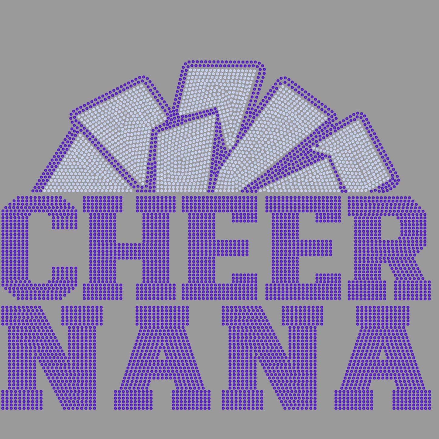 Cheer Nana 11" Wide 2- Color Spangle Transfer