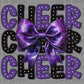 Cheer Purple Black Stacked DTF Transfer Sublimation Transfer