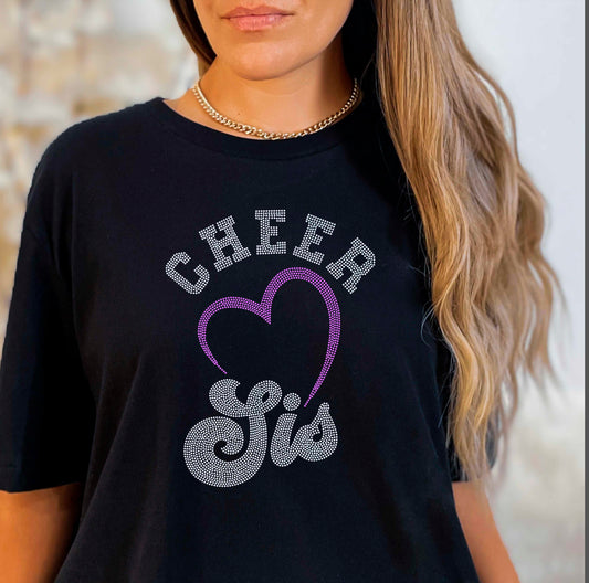 Cheer Sis 8" Wide 2- Color Spangle Transfer