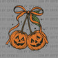 Pumpkin Cherries Halloween Ready to Press Transfer DTF Transfer Sublimation Transfer