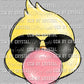 Bubble Gum Chick Easter Ready to Press Transfer DTF Sublimation