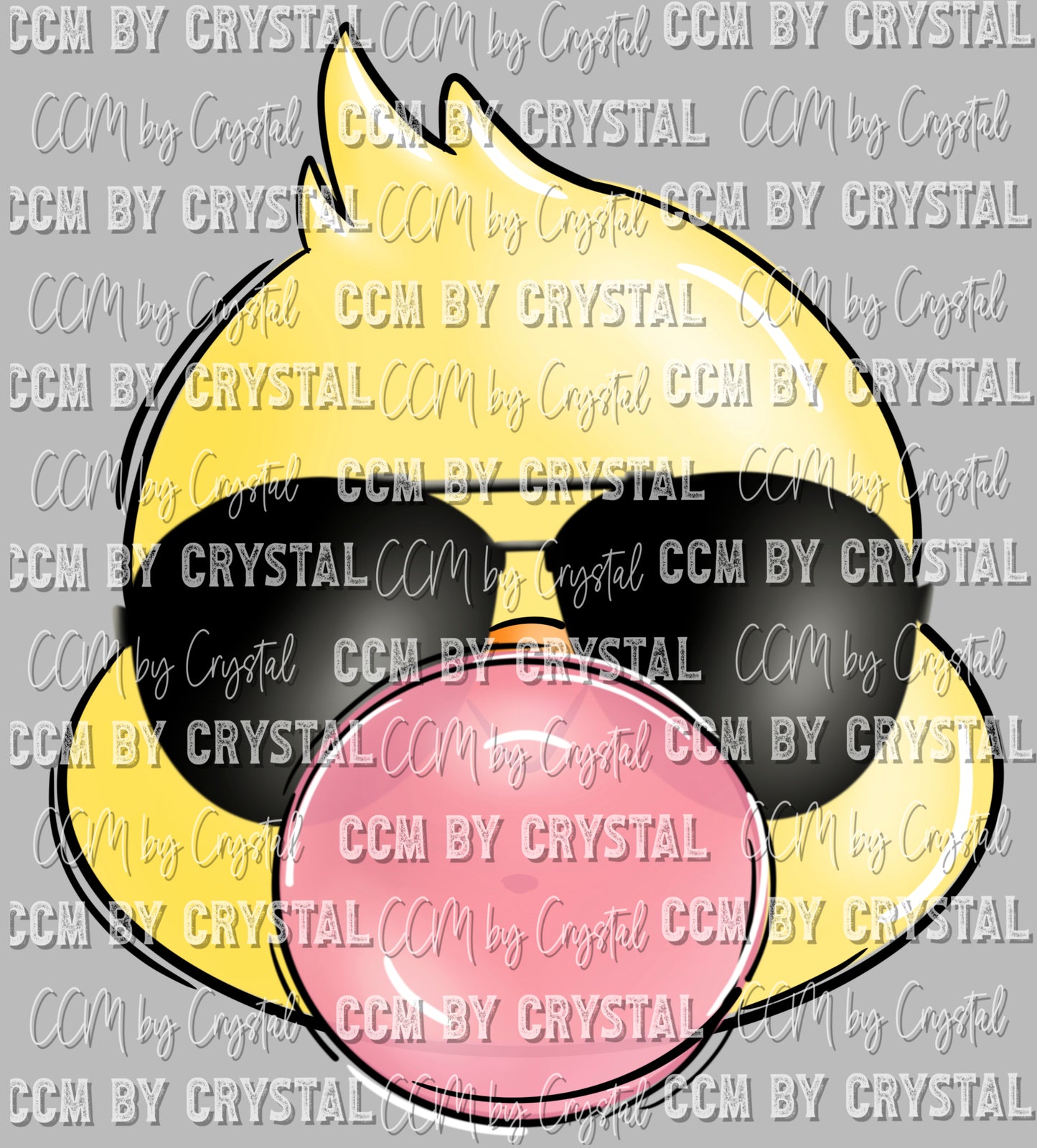 Bubble Gum Chick Easter Ready to Press Transfer DTF Sublimation