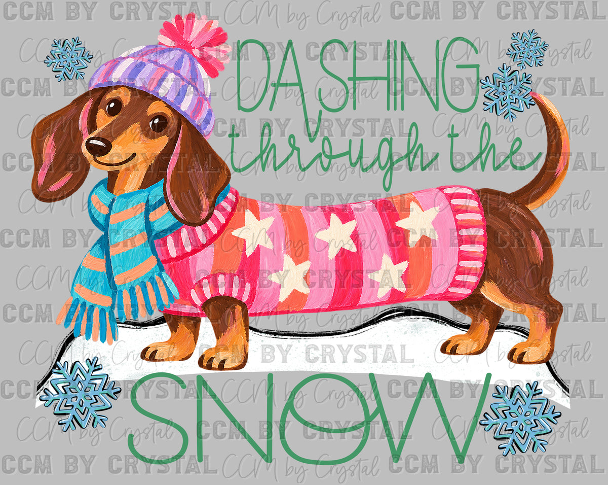 Dashing Through the Snow Christmas Ready to Press DTF Transfers