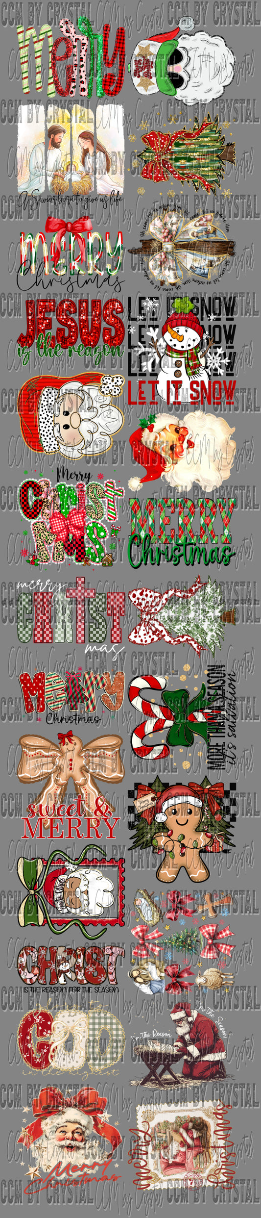 Pre Made Christmas GANG Sheet 120" DTF Gang Sheet