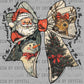 Christmas Bow Santa Ready to Press Transfer DTF Transfer Sublimation Transfer