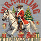 Christmas Western Santa Wrangling Christmas Cheer Ready to Press Transfer DTF Transfer Sublimation Transfer