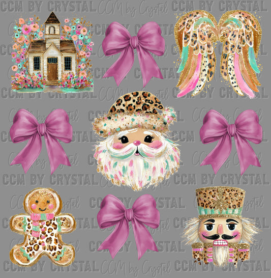 Christmas Coquette Ready to Press Transfer DTF Transfer Sublimation Transfer