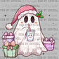 Christmas Ghost Ready to Press Transfer DTF Transfer Sublimation Transfer
