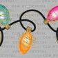 Christmas Lights Faux Glitter Ready to Press Transfer DTF Transfer Sublimation Transfer