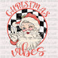 Retro Christmas Vibes Red and Black Easter Ready To Press Transfer DTF Sublimation