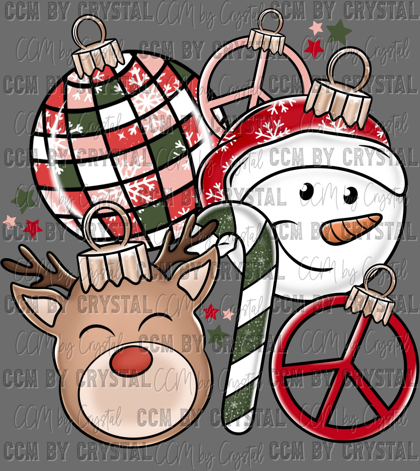 Christmas Collage Ready to Press Transfer DTF Transfer