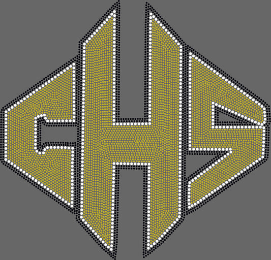 CHS Calhoun High School Approximately 11.5" wide Spangle Transfer 3 colors