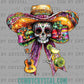 Sugar Skull Cinco De Mayo Ready to Press Transfer DTF Transfer Sublimation Transfer