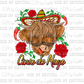 Cinco De Mayo Highland Cow Ready to Press Transfer