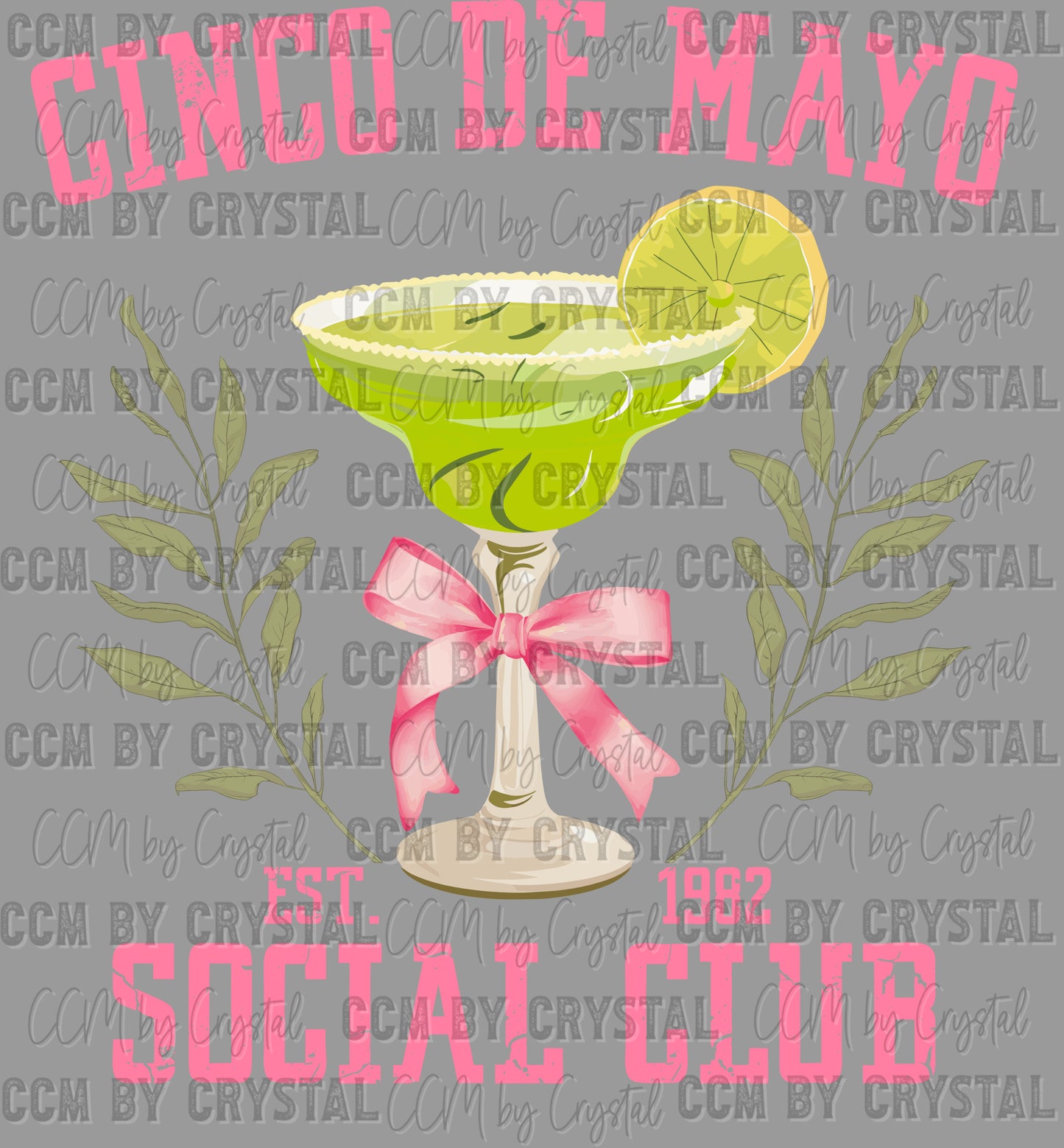 Cinco De Mayo Social Club Ready to Press Transfer DTF Transfer Sublimation Transfer