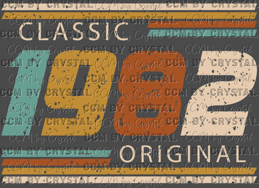 Classic 1982 Origianl Ready to Press Transfer DTF Transfer Sublimation Transfer