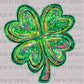 St. Patrick's Day Clover Faux Glitter Ready to Press Transfer