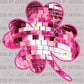 St. Patrick's Day Pink Clover Disco Ready to Press Transfer