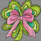 St Patrick's Day Clover With Bow Ready to Press Transfer DTF Transfer Sublimation Transfer