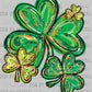 Faux Glitter St. Patrick's Day Clovers Ready to Press Transfer