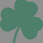 Shamrock Clover Lucky St Patrick's Day 8.7x9.5" Spangle Transfer Bling Ready to Press Transfer Sparkle Transfer