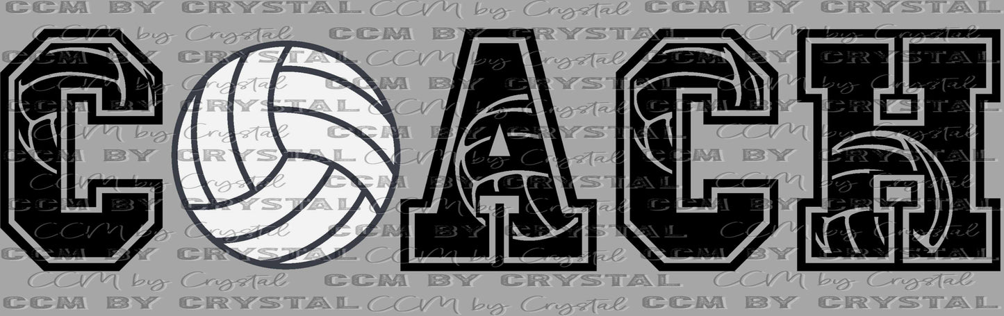 Coach Volleyball Ready to Press DTF Transfers Sublimation Transfers