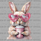 Easter Bunny Coffee Glasses Ready to Press DTF Transfers Sublimation Transfers