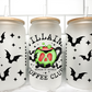 Halloween Villains Coffee Club UV Transfer 16oz Libby Glass Can Wrap Ready to Apply