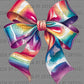 Rainbow Bow Ready to Press Transfer DTF Transfer Sublimation Transfer