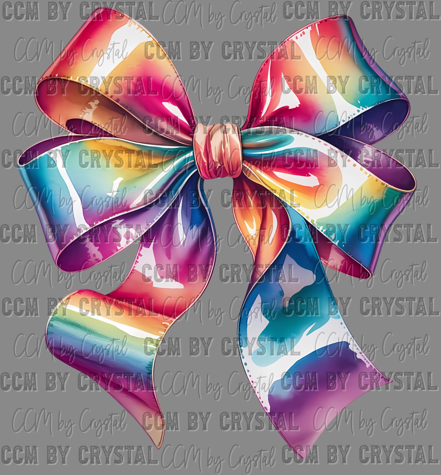 Rainbow Bow Ready to Press Transfer DTF Transfer Sublimation Transfer