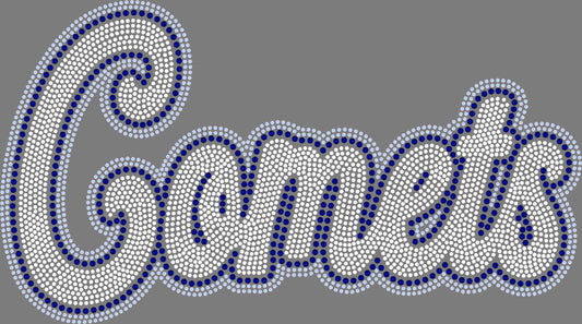 Comets 11" 3-Color Ready to Press Spangle Transfer Bling Transfer Sparkle Transfer