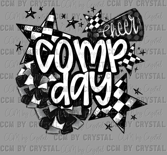 Comp Day Cheer Ready to Press Transfer DTF Transfer Sublimation Transfer
