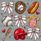 Coquette Baseball Snacks Ready to Press Transfer DTF Transfer Sublimation Transfer