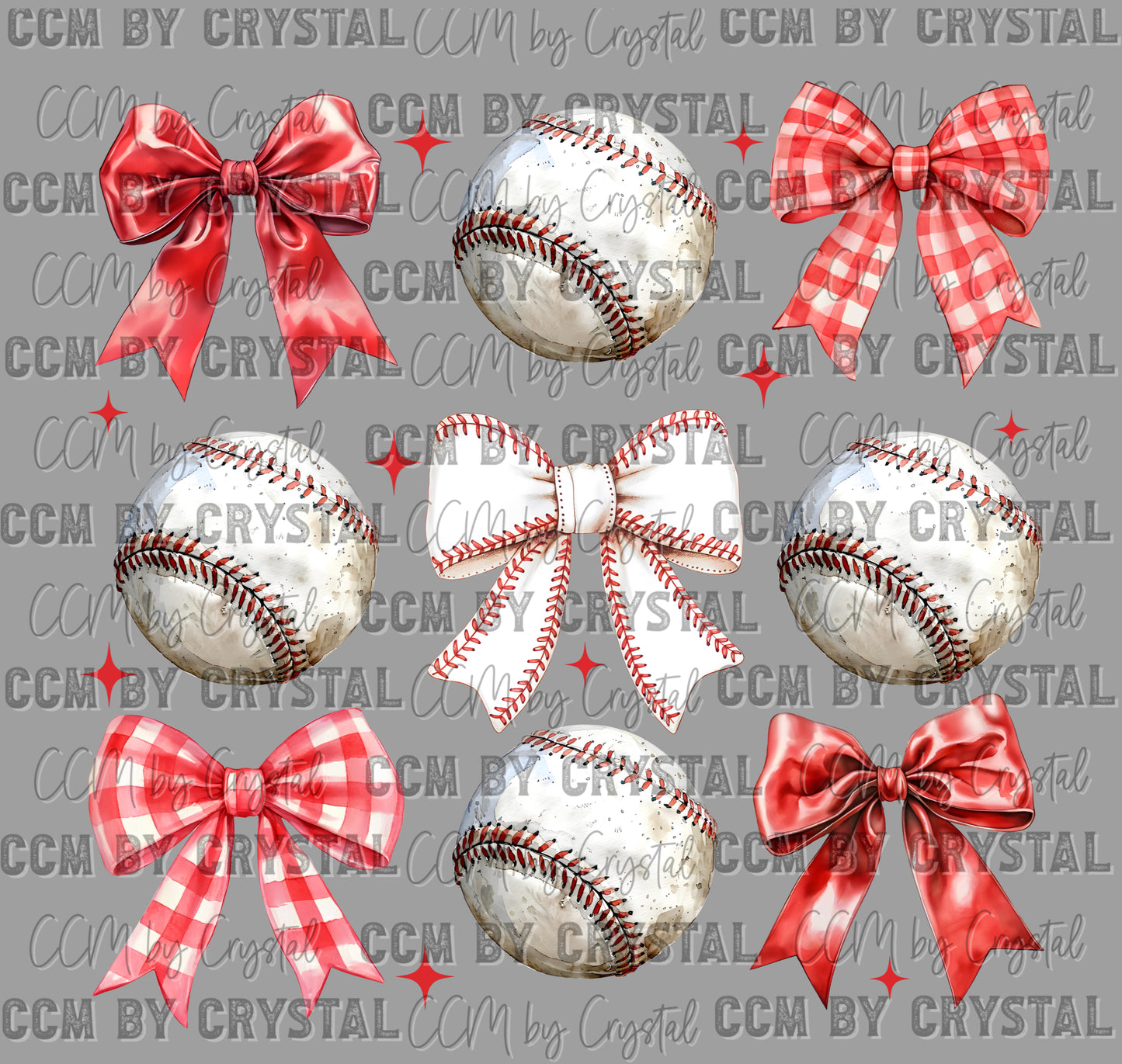Coquette Baseball Bows Ready to Press Transfer DTF Transfer Sublimation Transfer