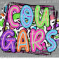 Cougars Colorful Leopard Background Mascot Ready to Press Transfer