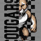 Cougars Grunge Checkered Sports Mascot Ready to Press Transfer DTF Transfer Sublimation Transfer