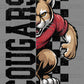 Cougars Grunge Checkered Sports Mascot Ready to Press Transfer DTF Transfer Sublimation Transfer