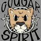 Cougar Spirit Stars Checkered Mascot Sports Ready to Press Transfer DTF Transfer Sublimation Transfer