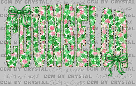Counselor St. Patrick's Day Ready to Press Instant Peel DTF Transfers Sublimation Transfers