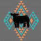 Westen Aztec Cow Rodeo Ready to Press Instant Peel DTF Transfers Sublimation Transfers