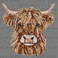 Valentines Day Faux Rhinestone Cow Ready to Press Instant Peel DTF Transfers Sublimation Transfers