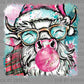 Highland Cow Bubble Christmas Ready to Press Transfer DTF Transfer Sublimation Transfer