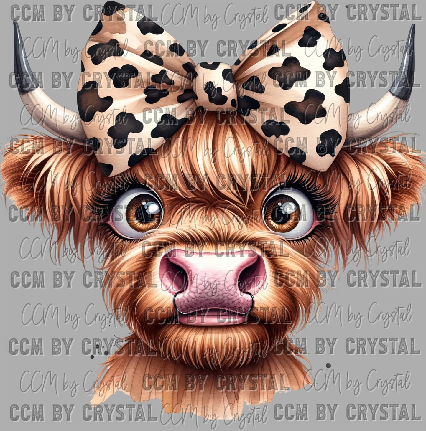 Funny Highland Cow Ready to Press Transfer DTF Transfer Sublimation Transfer